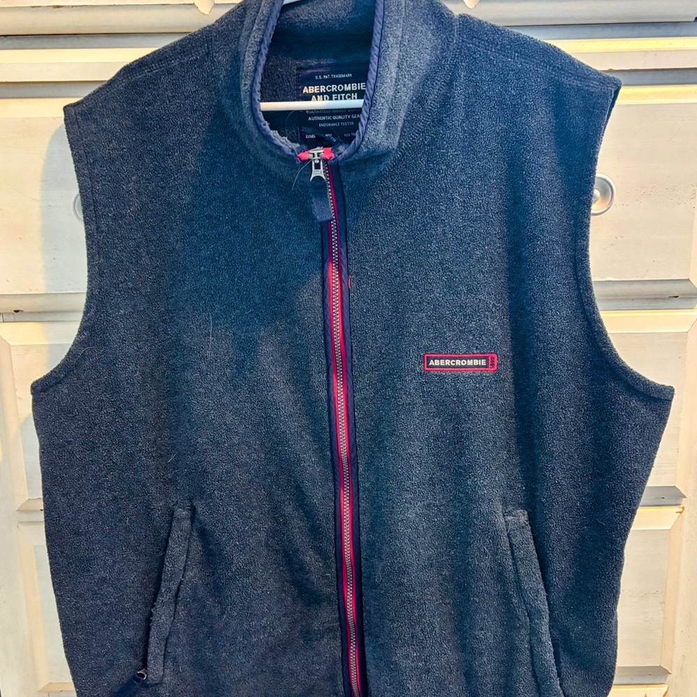 Abercrombie & Fitch Charcoal Fleece Vest